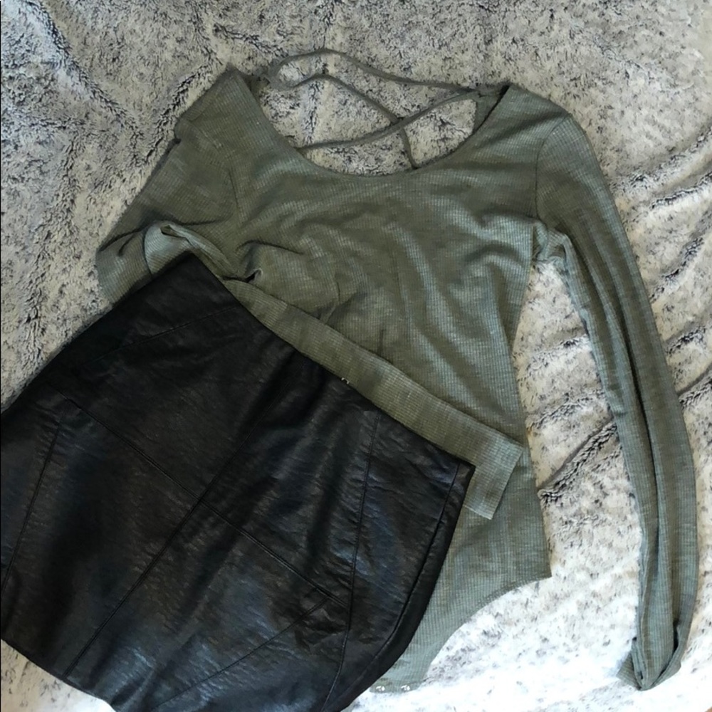 Army green forever 21 body suit